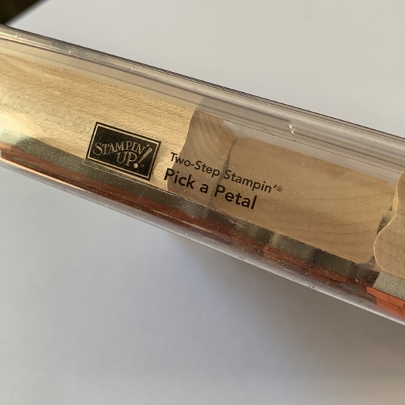 Stampin' Up PICK A PETAL Two-Step 2 Mounted Wood Stamp Set RETIRED - Picture 3 of 3